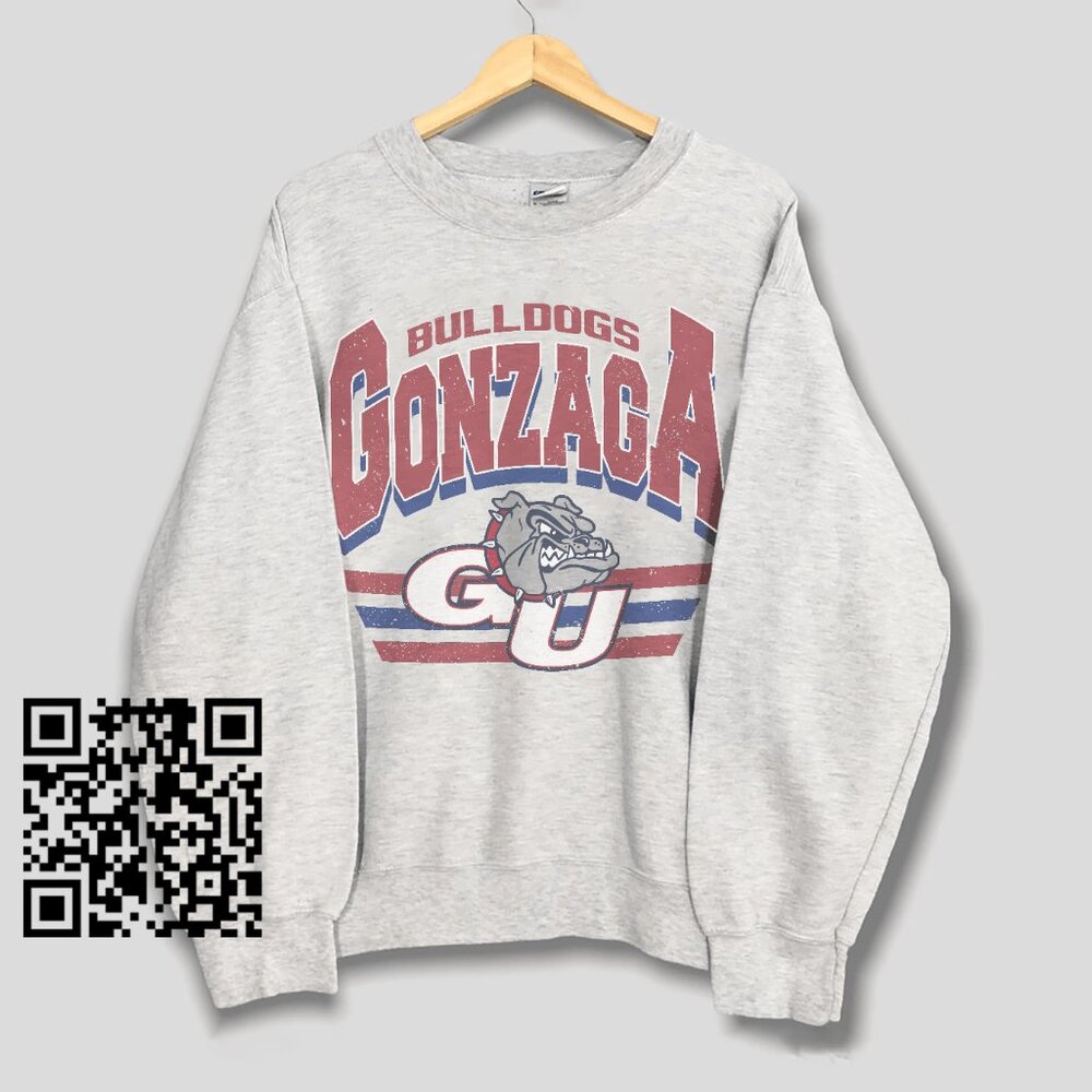 Vintage Gonzaga Bulldogs Basketball Sweatshirt, Retro Gonzaga University Shirt